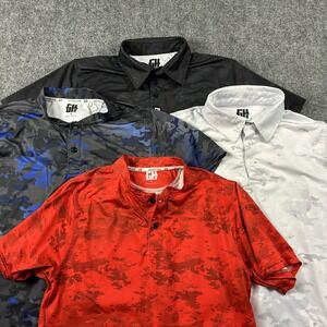 Greater Half Polo Shirt Mens Small Camo Performance Golf Blade‎ Lot of 4